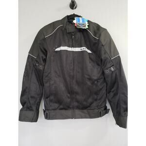 NWT WITH INSERTS Men's ILM Black Motorcycle Jacket Size SMALL